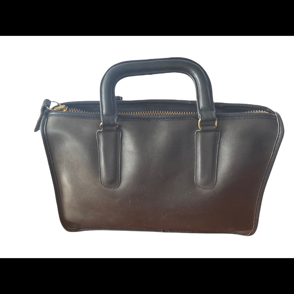 Very nice rare vintage black Coach briefcase bag (13.5x9.5x3) made in NYC